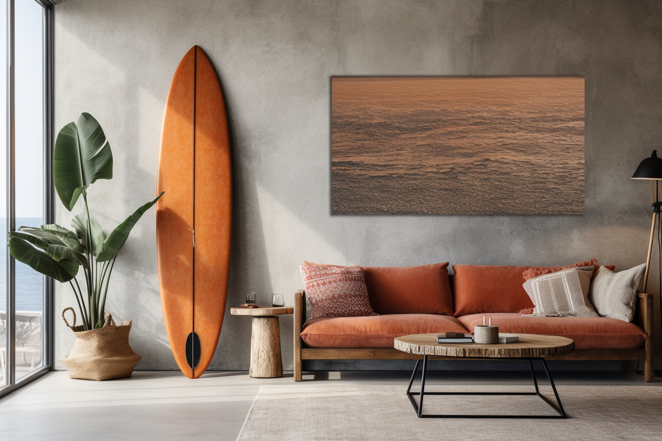 Planche de surf retro pour décoration d'intérieur