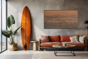 Planche de surf retro pour décoration d'intérieur